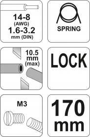 Yato Kleště štípací, konektorové 170mm