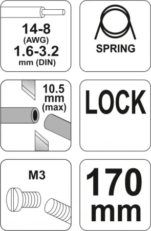 Yato Kliešte štiepacie, konektorové 170mm