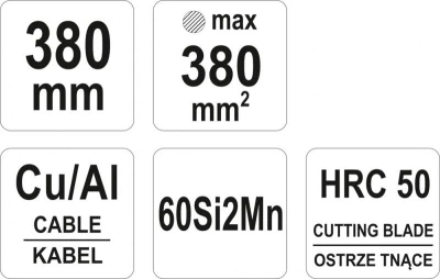 Yato Kleště štípací ráčnové, pr. 380mm2, 380mm