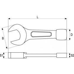 Yato Klíč maticový plochý rázový 41 mm