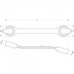 Yato Klíč prstencový polootevřený 22x24 mm