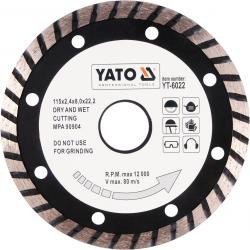 Yato Kotouč řezný diamantový 115 x 22,2 x 2,4 mm turbo