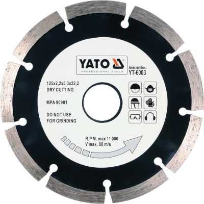 Yato Kotouč řezný diamantový 125 x 22,2 x 2,2 mm Yato Kotouč řezný diamantový 125 x 22,2 x 2,2 mm
