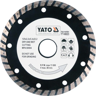 Yato Kotouč řezný diamantový 125 x 22,2 x 2,6 mm turbo Yato Kotouč řezný diamantový 125 x 22,2 x 2,6 mm turbo