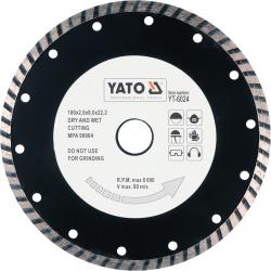 Yato Kotouč řezný diamantový 180 x 22,2 x 2,8 mm turbo
