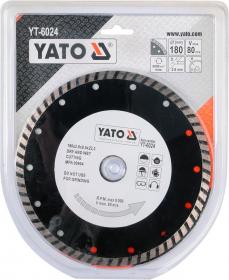 Yato Kotouč řezný diamantový 180 x 22,2 x 2,8 mm turbo
