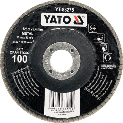 Yato Kotouč lamelový brusný na kov 125x22,4mm P100 Yato Kotouč lamelový brusný na kov 125x22,4mm P100
