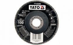 Yato Kotouč lamelový korundový 125 x 22,2 mm vypouklý brusný P100