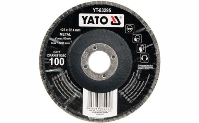 Yato Kotouč lamelový korundový 125 x 22,2 mm vypouklý brusný P100 Yato Kotouč lamelový korundový 125 x 22,2 mm vypouklý brusný P100