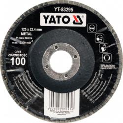 Yato Kotouč lamelový korundový 125 x 22,2 mm vypouklý brusný P120 Yato Kotouč lamelový korundový 125 x 22,2 mm vypouklý brusný P120