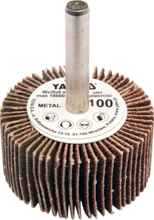 Yato Kotouč lamelový radiální 40x20 P-100 s hřídelí 6 mm