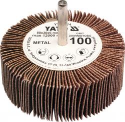 Yato Kotouč lamelový radiální 80x30 P-150 s hřídelí 6 mm Yato Kotouč lamelový radiální 80x30 P-150 s hřídelí 6 mm