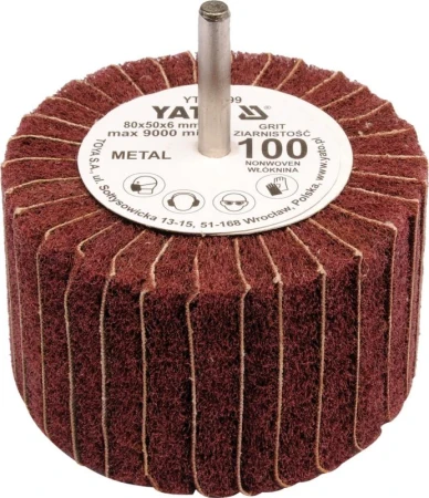 Yato Kotouč lamelový radiální 80x50 P-100 s hřídelí 6 mm