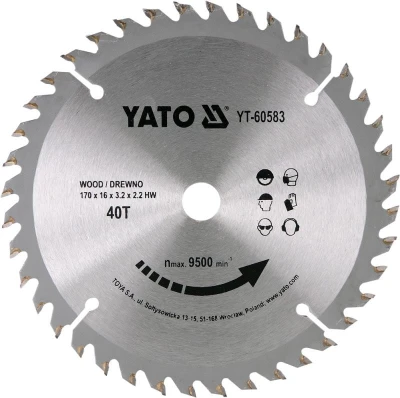 Yato Kotouč na dřevo 170 x 16 mm 40z