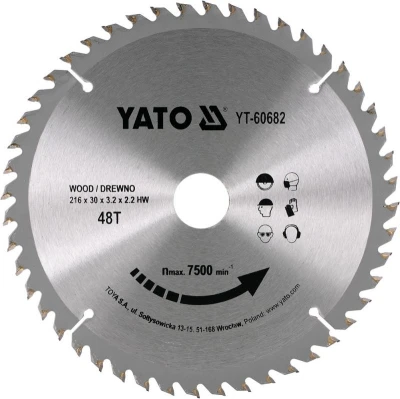 Yato Kotouč na dřevo 216 x 30 mm 48z Yato Kotouč na dřevo 216 x 30 mm 48z