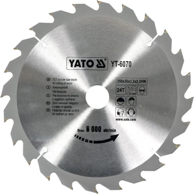 Yato Kotouč na dřevo 250 x 30 mm 24z Yato Kotouč na dřevo 250 x 30 mm 24z