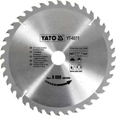 Yato Kotouč na dřevo 250 x 30 mm 40z