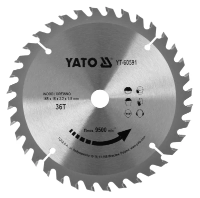 Yato Kotouč na dřevo TCT 165 x 16 mm 36z (pro YT-82810, YT-82811)