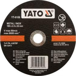 Yato Kotouč řezný na kov 180 x 22 x 1,5 mm INOX Yato Kotouč řezný na kov 180 x 22 x 1,5 mm INOX