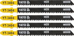 Yato List pilový do přímočaré pily 100 mm na dřevo TPI10 5 ks