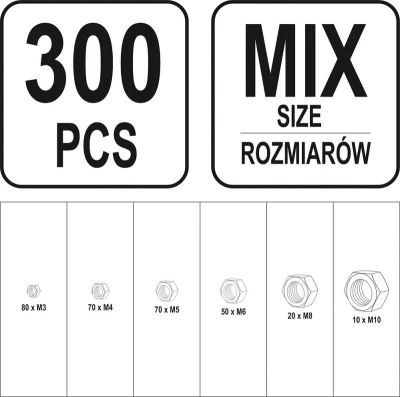Yato Matice metrické sada 300 ks