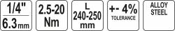 Yato Momentový klíč 1/4[34] 2.5-20Nm