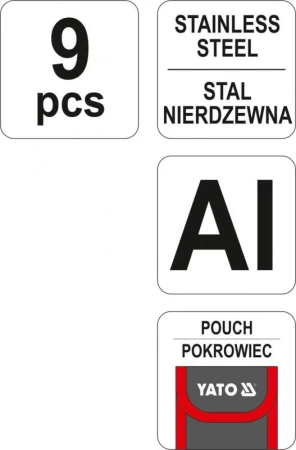 Yato Multifunkční nůž 9 funkcí černo-červený