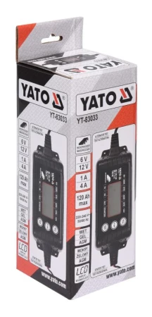 Yato Nabíječka 4A 6/12V PB/GEL LCD display