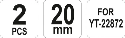 Yato Náhradní nože pro kleště hydraulické YT-22872 20mm