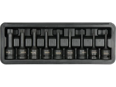 Yato Nárazové bity SPLINE 1/2" sada 9 ks