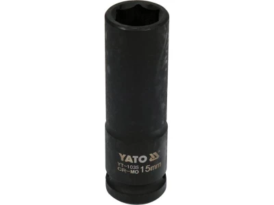 Yato Nástavec 1/2" rázový šestihranný hluboký 15 mm CrMo