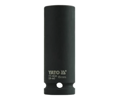 Yato Nástavec 1/2" rázový šestihranný hluboký 18 mm CrMo Yato Nástavec 1/2" rázový šestihranný hluboký 18 mm CrMo