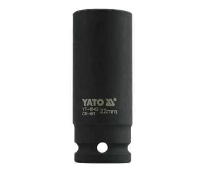 Yato Nástavec 1/2" rázový šestihranný hluboký 22 mm CrMo Yato Nástavec 1/2" rázový šestihranný hluboký 22 mm CrMo