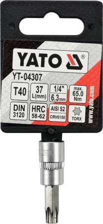 Yato Nástavec 1/4[34] bit Torx T40