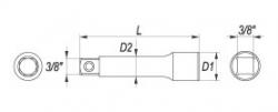 Yato Nástavec 3/8[34] prodlužovací 152 mm