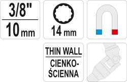 Yato Nástavec na svíčky s kloubem 3/8[34] 14 mm