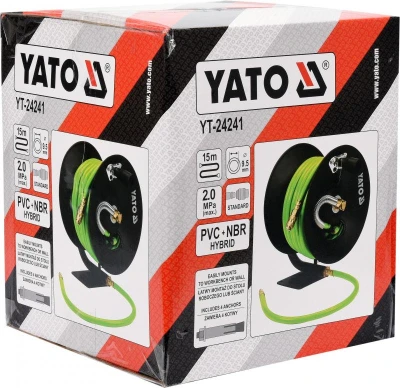 Yato Naviják so vzduchovou hadicou PVC+NBR 9,5mm, 15m