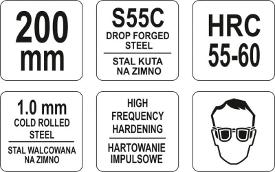 Yato Nůžky na plech 200 mm rovné