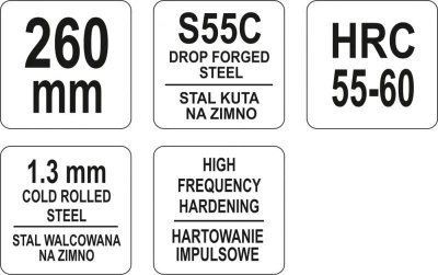 Yato Nůžky na plech 260 mm zahnuté