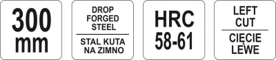 Yato Nůžky na plech 300 mm pravé