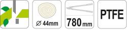 Yato Nůžky na větve 780mm (průměr 44mm) šikmý stříh