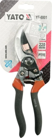 Yato Nůžky zahradnické 220mm (průměr do 25mm) šikmý stříh