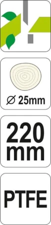 Yato Nůžky zahradnické 220mm (průměr do 25mm) šikmý stříh