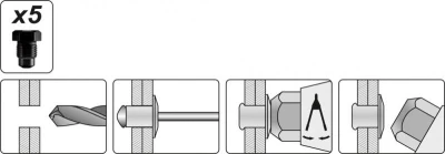Yato Nýtovací kleště pákové 3,2-6,4mm 330mm CrMo