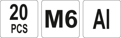Yato Nýtovací matice hliníková M6, 20ks