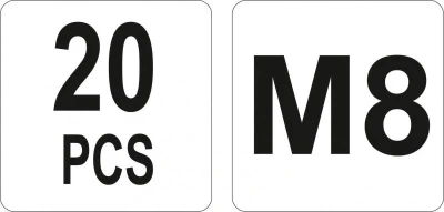 Yato Nýtovací matice ocelová M8, 20ks