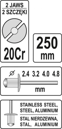 Yato Nýtovací kleště ruční 250 mm
