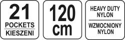 Yato Opasek na nářadí 120 cm 21 kapes
