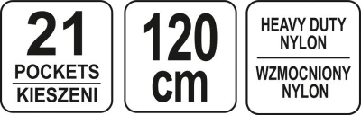 Yato Opasek na nářadí 120 cm 21 kapes