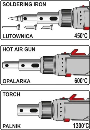 Yato Pájka plynová 3v1, 30-70W,30ML
